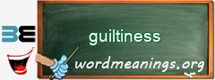 WordMeaning blackboard for guiltiness